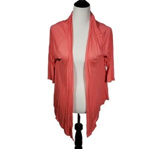 New York & Company Women's size Large Peach Duster Drapey